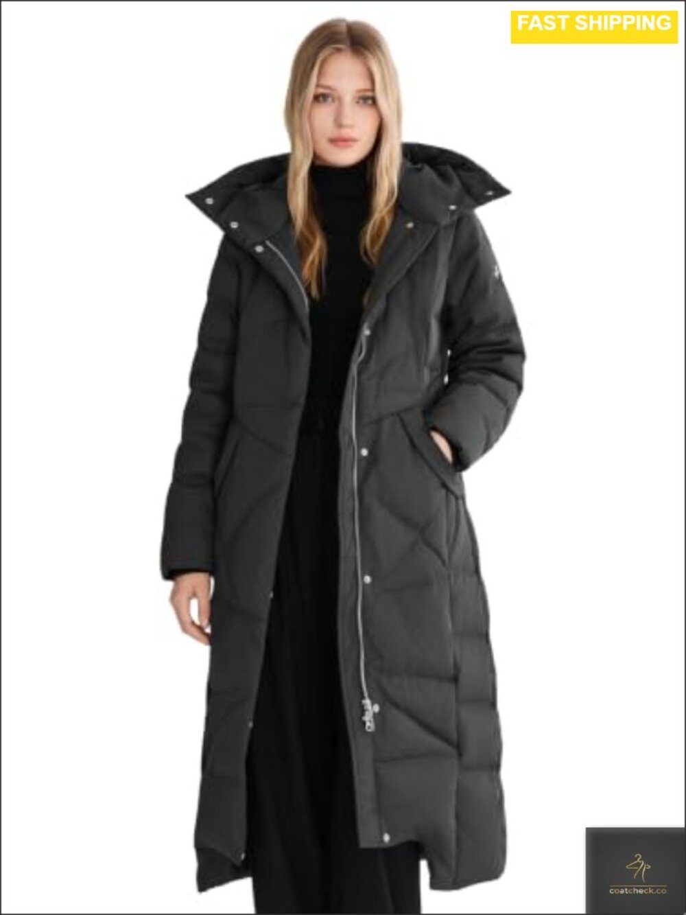 Women's Long Maxi Down Puffer Coat Hooded Winter 700 Fill